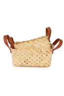 GreenKraft Avella Handcrafted Bamboo Basket with Handles - Set of 2