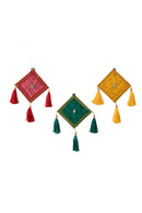 GreenKraft Patang Handcrafted Bamboo Door Hanging for Decor - Set of 3