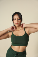 Carbontree Women Pine Green Bamboo Strappy Top