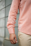 Earthy Route Rust Orange · Mandarin Collar Shirt