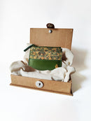 Green Hermitage Iris- Cactus leather & cork Card Holder (Green)