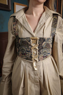 Label Muslin Canvas Poise Corset Shirt