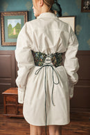 Label Muslin Noir Emerald Corset Shirt