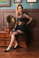 Label Muslin Shadow Ruffle Corset Dress Set