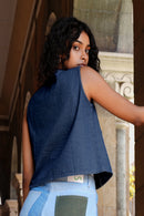 Un Denim - Dark Indigo Short Top X Waist Coat | Lightweight Denim