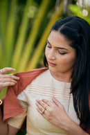 The Conscious Closet Otter Brown and Cream Congo Meadow Detachable Dress