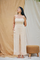 The Conscious Closet White Rock and Congo Brown Rock Shadow Jumpsuit