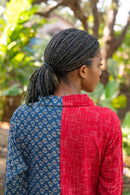 HALF AND HALF SHIRT DRESS