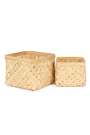 GreenKraft Aurea Handcrafted Bamboo Basket - Set of 2