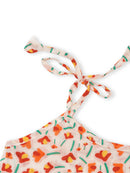 Greendigo Organic Cotton Pack of 2 Jhablas for Newborn Baby Girls - White and Pink