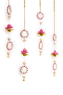 GreenKraft Pankhuri handcrafted Palm Leaf Hanging - Set of 4