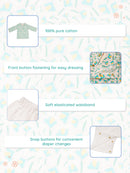 Greendigo Organic Cotton Pack of 2 Kurta and Pant for Newborn Baby Boys - White