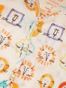 Greendigo Organic Cotton Pack of 3 Jhablas for Newborn Babies - White