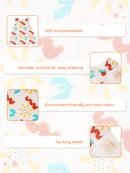 Greendigo Organic Cotton Pack of 1 Frock for Newborn Baby Girls - Off White