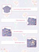 Greendigo Organic Cotton Pack of 1 Shirt for Newborn Baby Boys - Blue