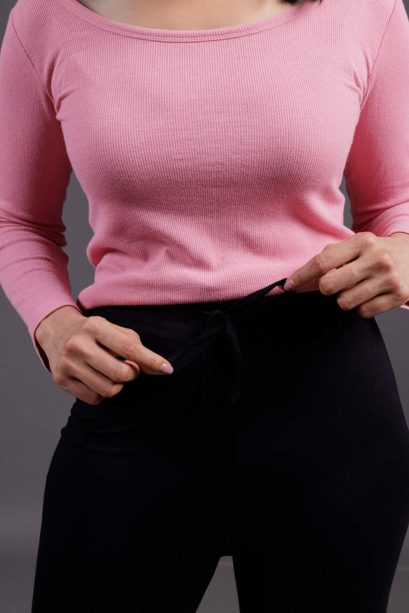 Carbontree Bamboo Women Wild Rose Full Sleeve Rib Top