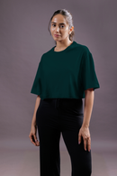 Carbontree Bamboo Women Rustic Blue Boxy Tee