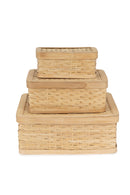 GreenKraft Sora Handcrafted Bamboo Rectangular Box - Set of 3