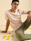 Livbio Organic Cotton & Naturally Fiber Dyed Baby Pink Men's T-shirt