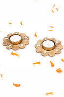 GreenKraft Marigold Handcrafted Bamboo Tea light Holder - Set of 5