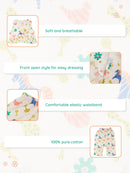 Greendigo Organic Cotton Pack of 2 Top and Pant for Newborn Baby Girls - Off White