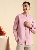 Livbio Organic Cotton & Naturally Dyed Mens Round Neck Purple Haze Shirt