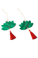 GreenKraft Lotus Handcrafted Bamboo Hanging - Set of 4