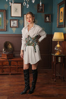 Label Muslin Sage Structure Corset Shirt