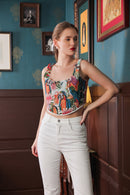 Label Muslin Canvas Corset Top