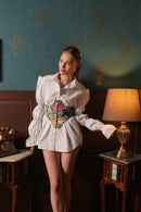 Label Muslin Ivory Frame Corset Shirt