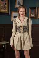 Label Muslin Canvas Poise Corset Shirt