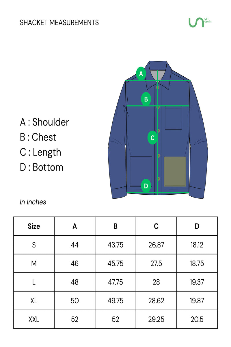 Un Denim - Dark Indigo Full-Sleeved Shacket | Lightweight Denim