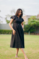 The Conscious Closet Black and Spanish Green Black Ash Detachable Dress