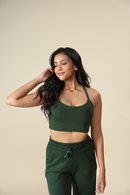 Carbontree Women Pine Green Bamboo Strappy Top