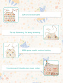 Greendigo Organic Cotton Pack of 2 Jhablas for Newborn Baby Girls - White