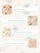 Greendigo Organic Cotton Pack of 2 Jhablas for Newborn Babies - White