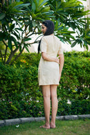 The Conscious Closet Otter Brown and Cream Congo Meadow Detachable Dress