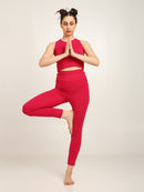 Bamboo Fabric Gen Z High-Waist Yoga Pants with Pockets | Sustainable, Breathable & Stretchable Gym Leggings