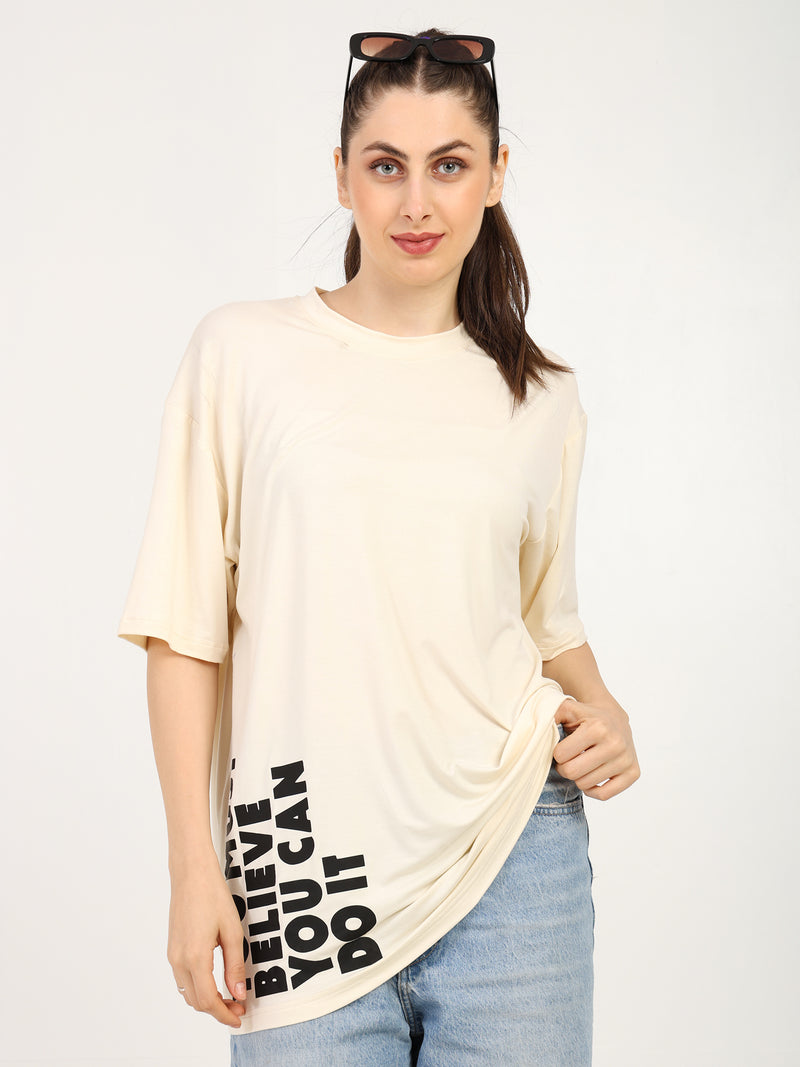 Women Oversized Bamboo T-Shirt – Soft, Breathable & Sustainable