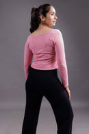 Carbontree Bamboo Women Wild Rose Full Sleeve Rib Top