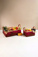 GreenKraft Blush Handcrafted Bamboo Tray - Set of 2