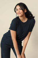 Carbontree Women Mid Night Navy Tencel Tee