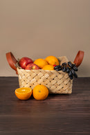 GreenKraft Avella Handcrafted Bamboo Basket with Handles - Set of 2