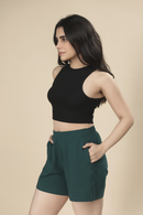 Carbontree Organic Cotton Women Deep Teal Comfort Shorts