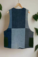 Un Denim - 100% Cotton Unisex Upcycled Denim Gilet Jacket | 183