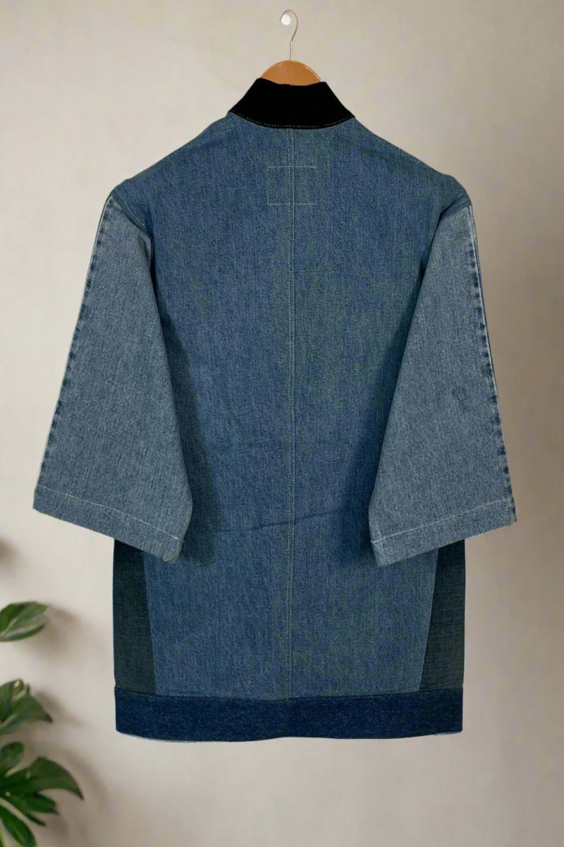 Un Denim - 100% Cotton Unisex Upcycled Denim Kimono Jacket | 225