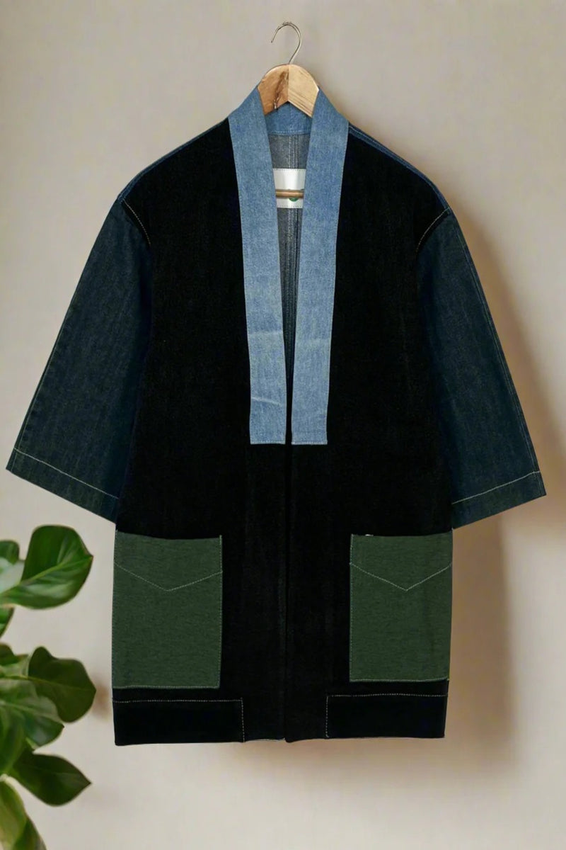 Un Denim - 100% Cotton Unisex Upcycled Denim Kimono Jacket | 226