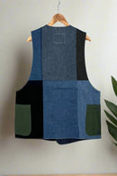 Un Denim - 100% Cotton Unisex Upcycled Denim Gilet Jacket | G164