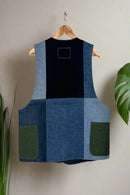 Un Denim - 100% Cotton Unisex Upcycled Denim Gilet Jacket | G172