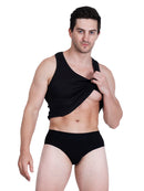 Bamboo Fabric Men's Underwear Super Comfortable, Ultrasoft, Anti Bacterial Briefs, Moisture Wicking | Black
